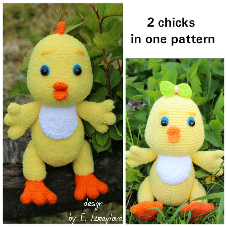 Crochet toy chicken pattern Amigurumi Crochet chick pattern Etsy