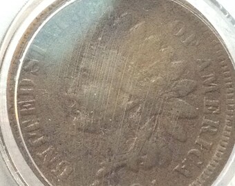 seller/'s # 657 w// LIBERTY 1907 Indian Head Cent Feathers /& Great Detail!
