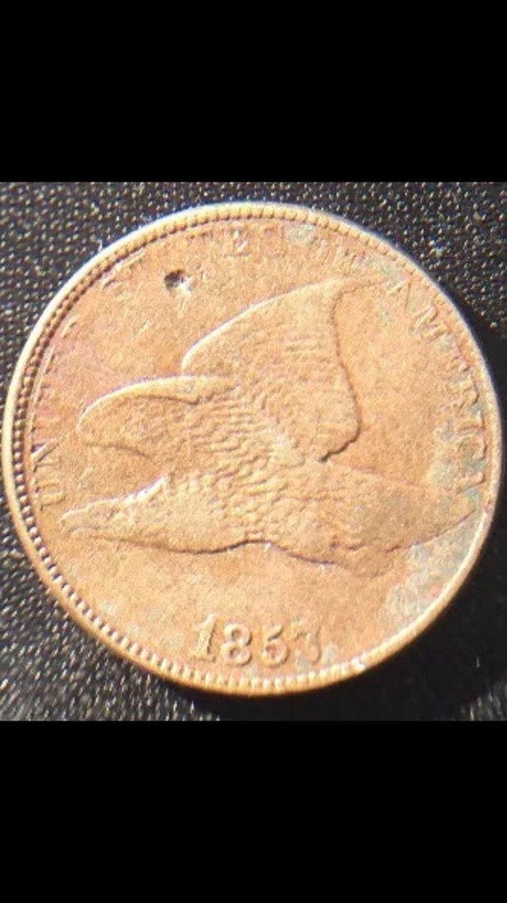 Set of 2 Coins Genuine 1857 and 1858 Flying Eagles Indian Heads