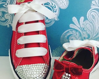 red glitter converse womens