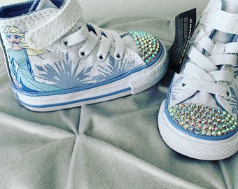 Frozen crystal high top converse