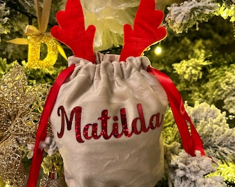 Personalised reindeer bag