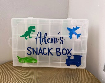 Personalised travel snack boxes