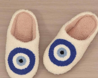 Evil eye slippers