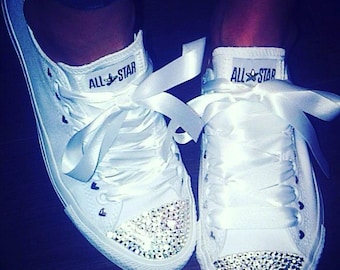 White mono crystal Converse