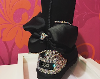 Ugg boots with crystal design
