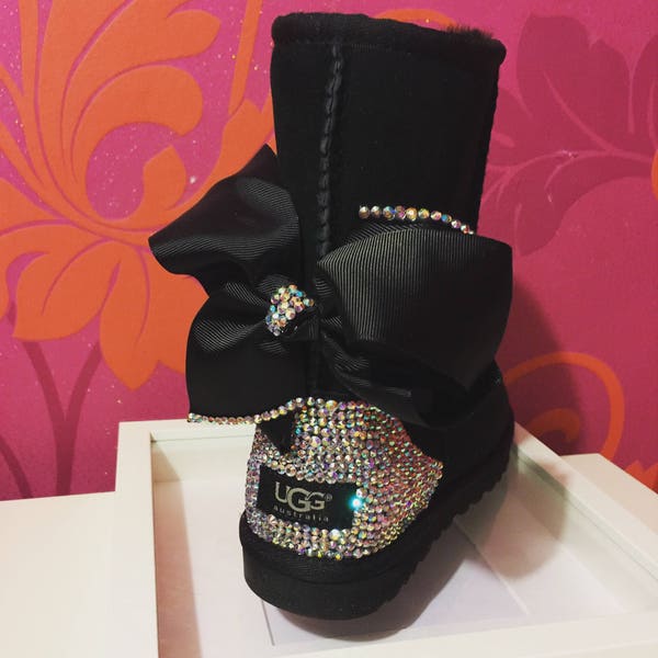 Ugg boots with crystal design