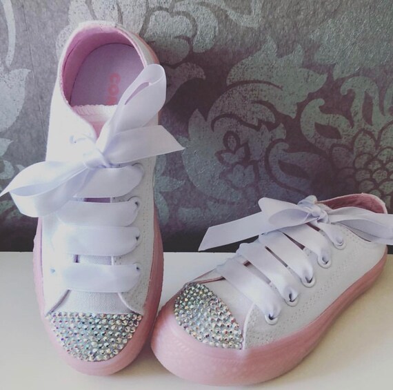 white converse with pink sole