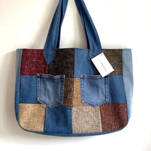 Up Cycled Denim Patch Bag