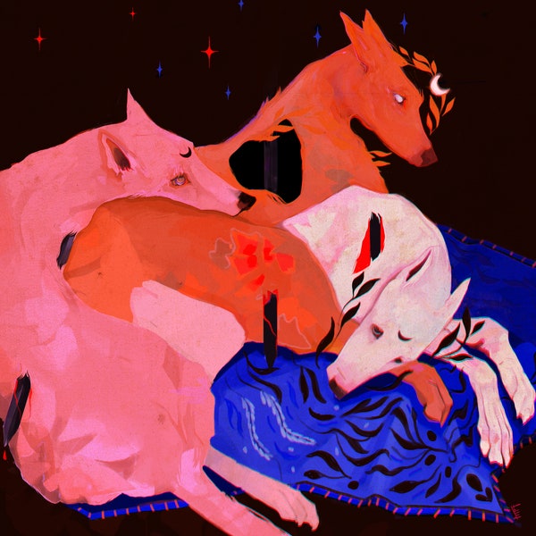 El sueño eterno • Impresión artística Giclée oscura • Arte original oscuro y espeluznante