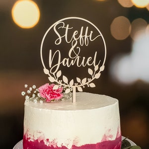 Topper per torta nuziale personalizzato con i nomi degli sposi - topper per torta nuziale come decorazione per la torta nuziale