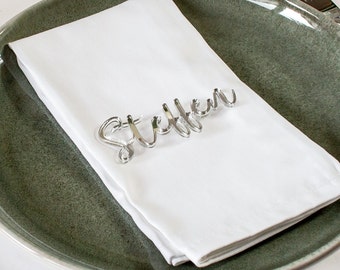 Tischkarten Hochzeit personalisiert - Tischdeko Hochzeit Platzkarten Acryl Silber - Hochzeitsdeko Tisch