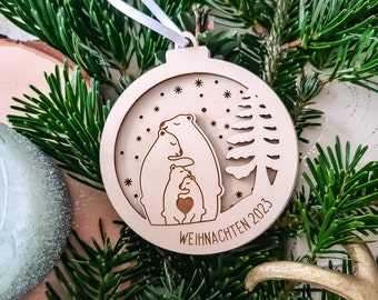 Personalisierte Weihnachtskugel Familie - Außergewöhnliche Weihnachtskugeln - Weihnachtsgeschenke für Eltern