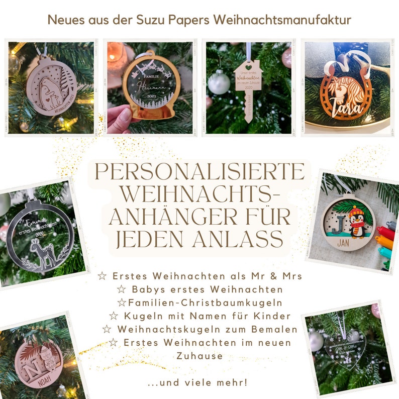 Weihnachtsgeschenk Personalisierter Holz Christbaumschmuck Geschenk Partner Schlüssel Bild 6