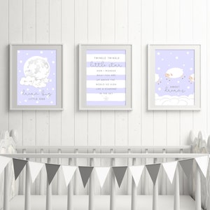 Printable Nursery Wall Art, Baby Boy Room Decor Prints Set, Instant ...