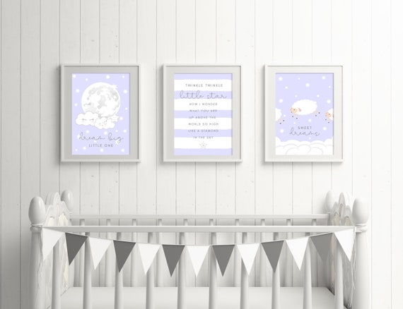 Printable Nursery Wall Art Baby Boy Room Decor Prints Set | Etsy