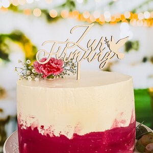 Cake Topper Firmung | Tortenstecker Taube zur Firmung als Deko | Tortendeko Firmung Mädchen & Junge | Caketopper Firmung als Deko für Torten - Suzu Papers