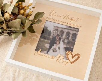 Quadro Regalo Denaro Per Matrimonio – Cornice In Legno Con Albero Delle Nozze 21x16 Cm - 4