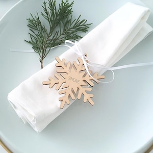 Targhette natalizie - segnaposto in legno - segnaposto e targhette regalo come decorazione per le feste di Natale