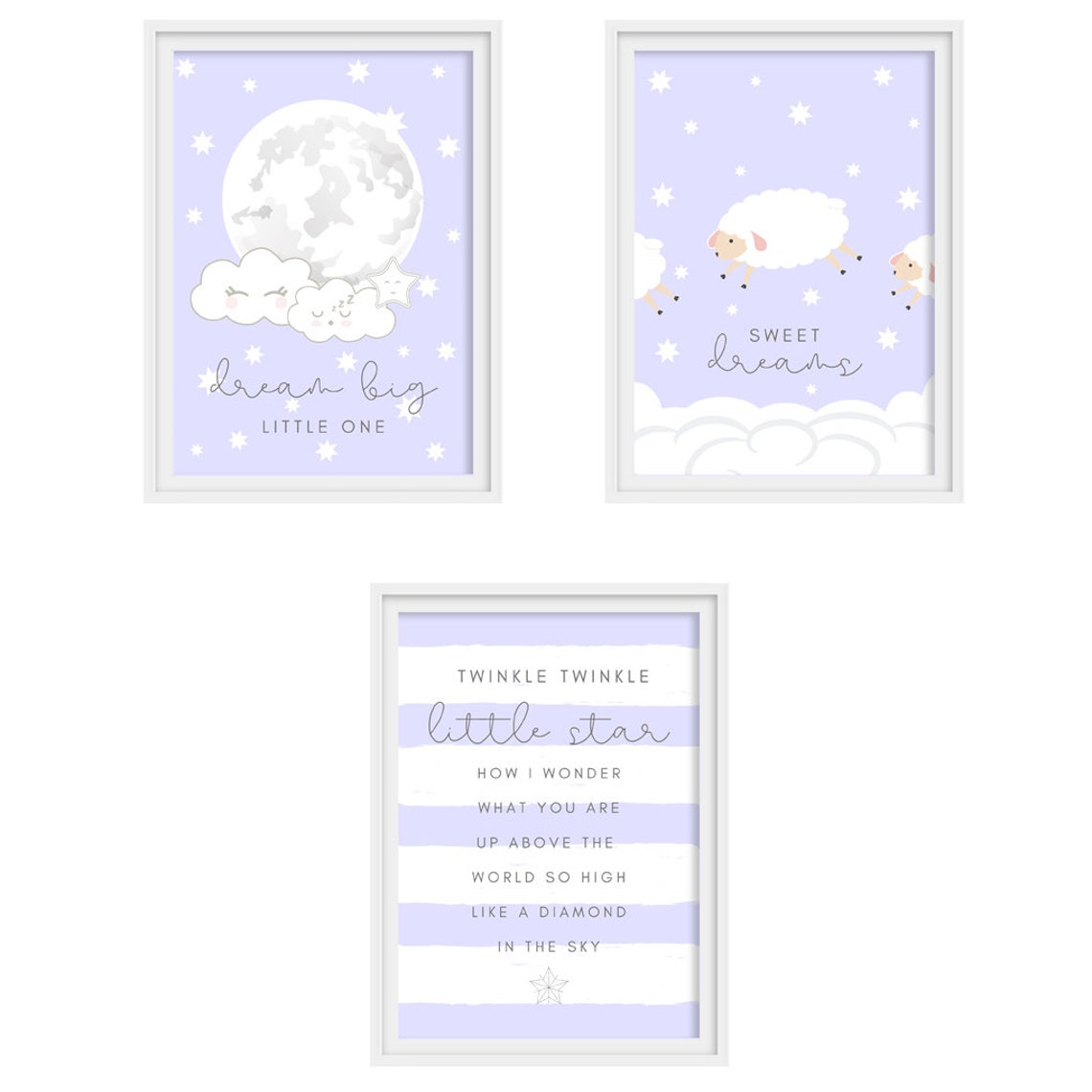 Printable Nursery Wall Art Baby Boy Room Decor Prints Set | Etsy