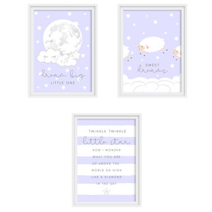 Printable Nursery Wall Art, Baby Boy Room Decor Prints Set, Instant ...