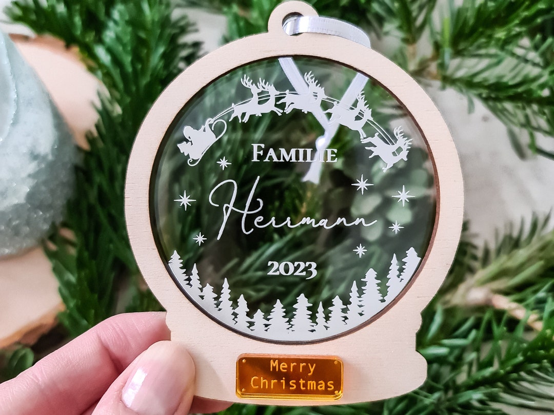 Personalisierte Weihnachtskugel Familie Außergewöhnliche Etsy