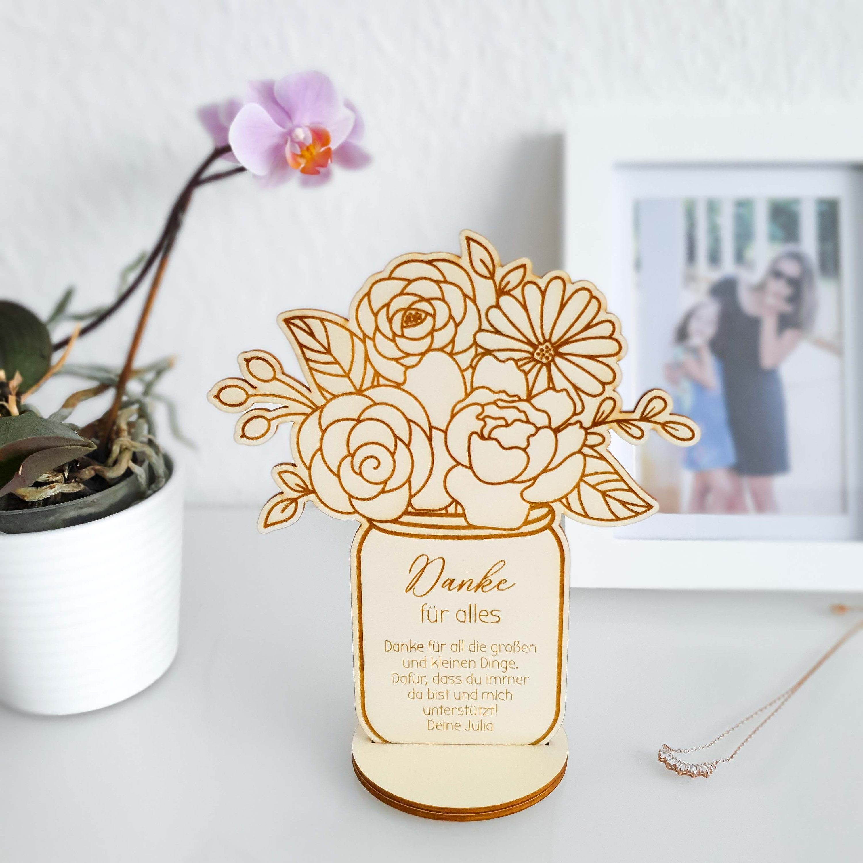 Regalo di ringraziamento piccolo, regalo di compleanno con legno
