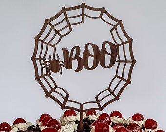 Cake Topper: Boo - Décoration de gâteau pour la fête d’Halloween