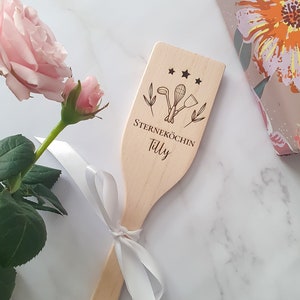 Spatule personnalisée chef étoilé - cadeau fête des mères ou anniversaire pour maman