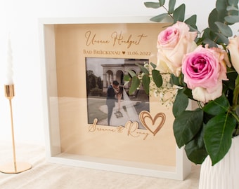 Quadro Regalo Denaro Per Matrimonio – Cornice In Legno Con Albero Delle Nozze 21x16 Cm - 5
