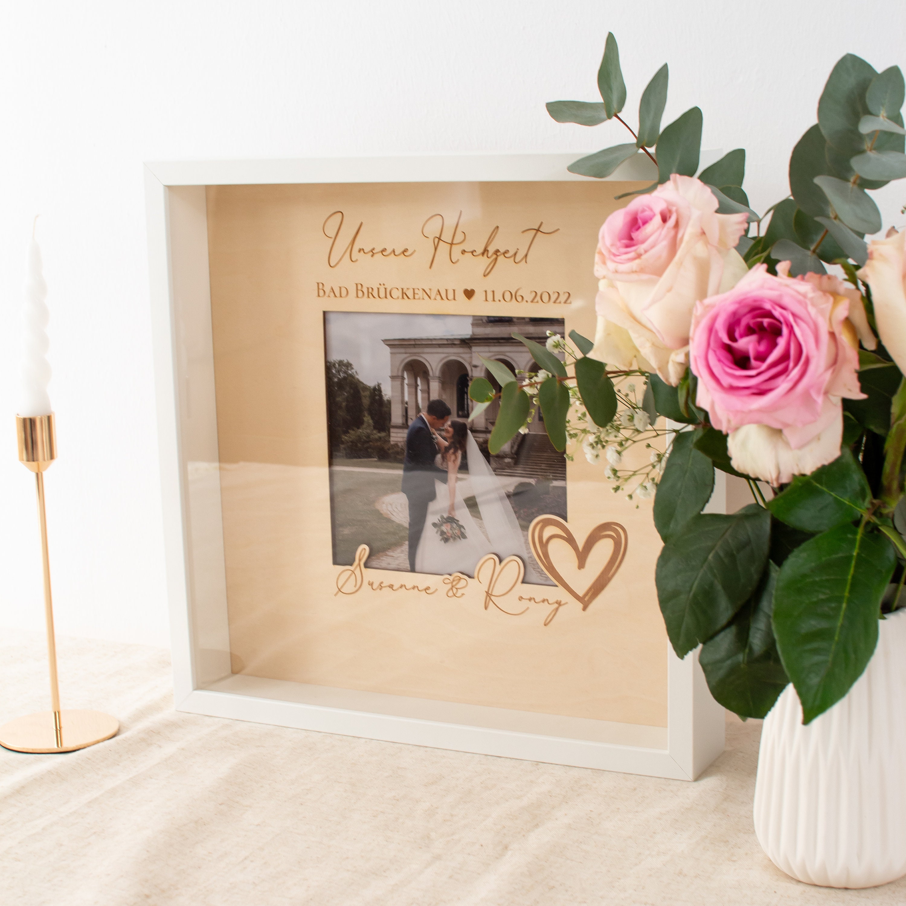 Bymivofun Regali di Denaro per Matrimonio con Cornice, Regali di Nozze per Coppie Nuziali, Imballaggio di Regali di Denaro, Compleanno, Fidanzamento, Anniversario, Natale