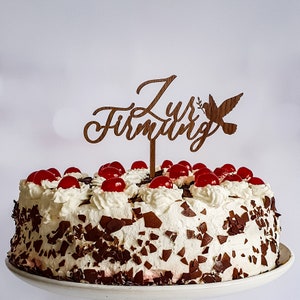 Cake Topper Firmung | Tortenstecker Taube zur Firmung als Deko | Tortendeko Firmung Mädchen & Junge | Caketopper Firmung als Deko für Torten - Suzu Papers