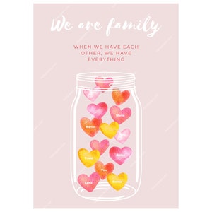 DIY Familienposter: Persönliches Geschenk für Familienmitglieder zB. zum Muttertag oder zur Hauseinweihung Wandbild Familie PDF Template Bild 8