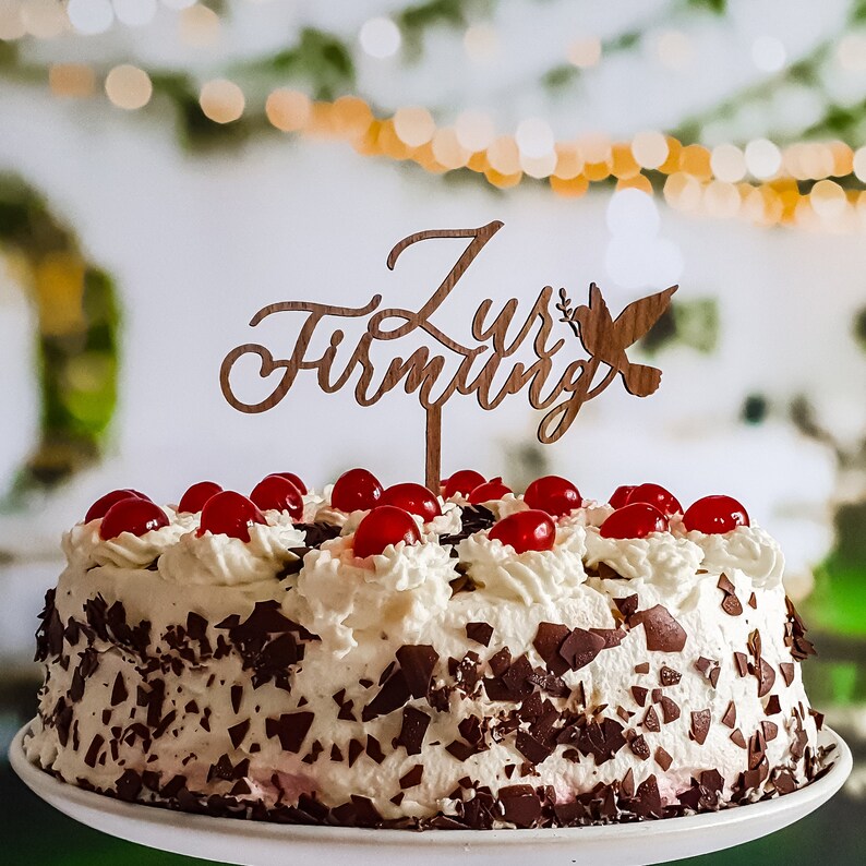 Cake Topper Firmung | Tortenstecker Taube zur Firmung als Deko | Tortendeko Firmung Mädchen & Junge | Caketopper Firmung als Deko für Torten - Suzu Papers