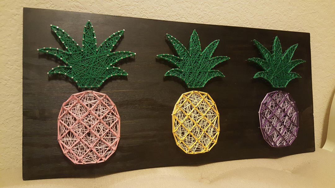 Colorful Pineapple String Art Wood Decor - Etsy