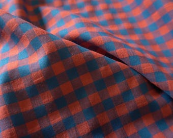 Navy Blue & White Gingham Fabric By The Yard - Perfect For Summer Dresses & Crafts