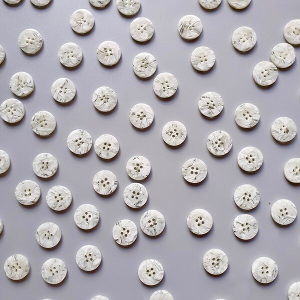 Snowfall buttons set (15mm shirting size)