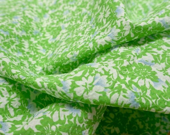 Green lush cotton seersucker | Price per metre