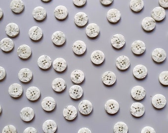 Snowfall buttons set (15mm shirting size)