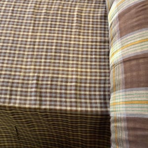 Soft Double sided Gingham Double Gauze – Brown