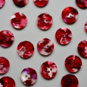 Cherry bomb button set 15mm shirting size image 1