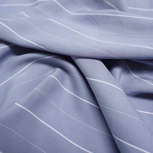 Tencel pin stripe - Blue image 6