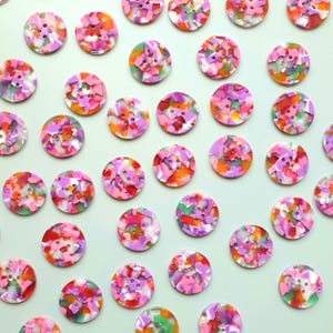 Bloom button card (25mm Coat size)