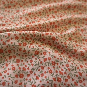 Blush Pink Ditsy Floral Tencel Crepe Fabric