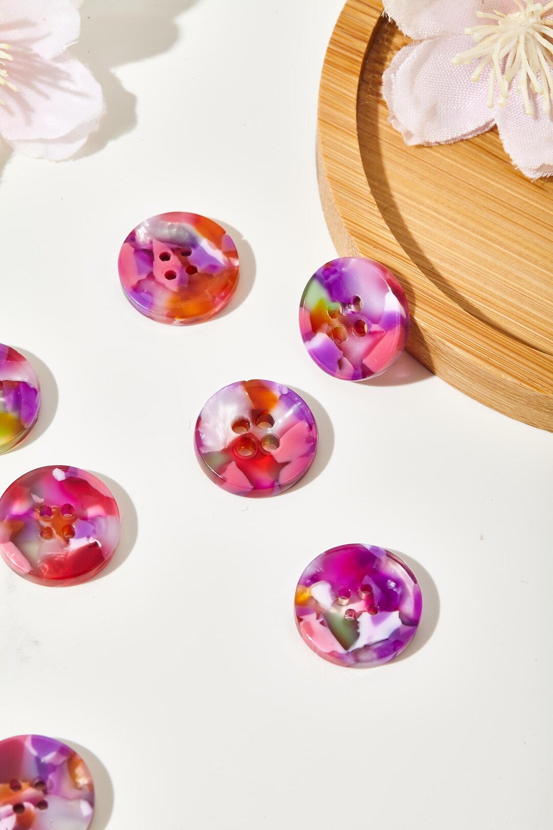 Bloom Button Set (10mm, 15mm, 20mm, 25mm) - Etsy UK