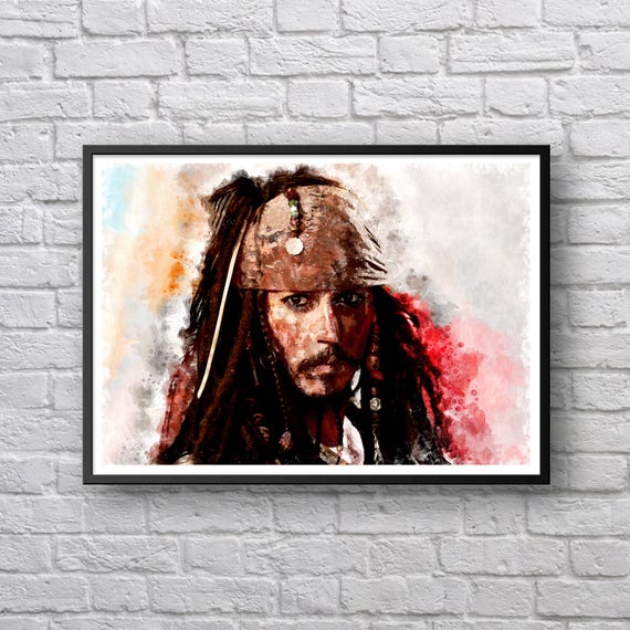 PIRATES OF THE CARIBBEAN JACK SPARROW JOHNNY DEPP WALL ART POSTER A1 -A5 SIZES