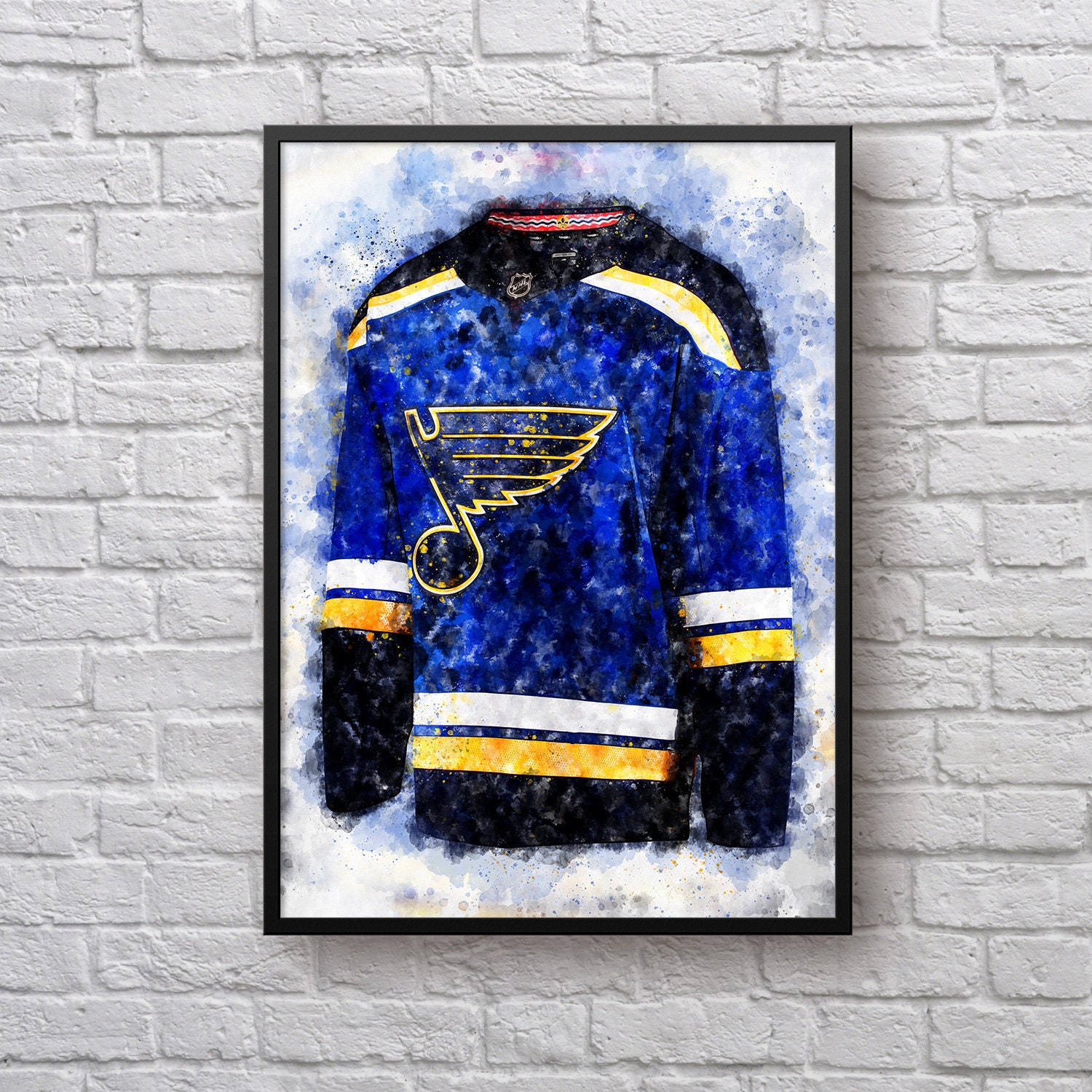 St Louis Blues Jersey Poster Blues Hockey Room Decor Gift | Etsy