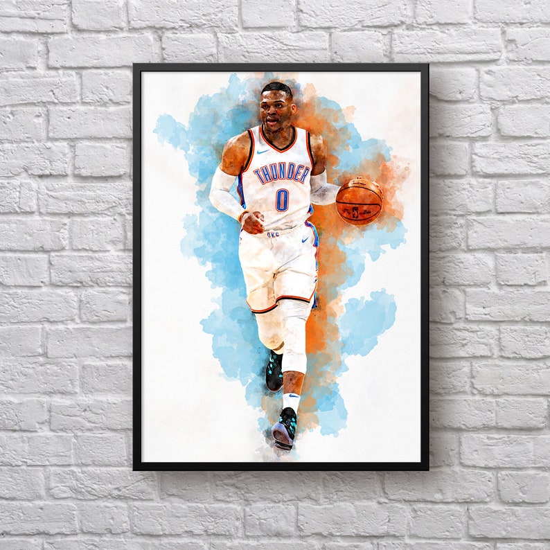 Russell Westbrook poster wall art home decoration photo print 24/" x 24/"