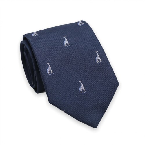 navy blue mens tie with elephant silhouette by Frederick Thomas FT3219 