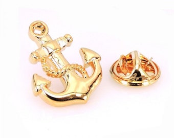 Gold Anchor Pin